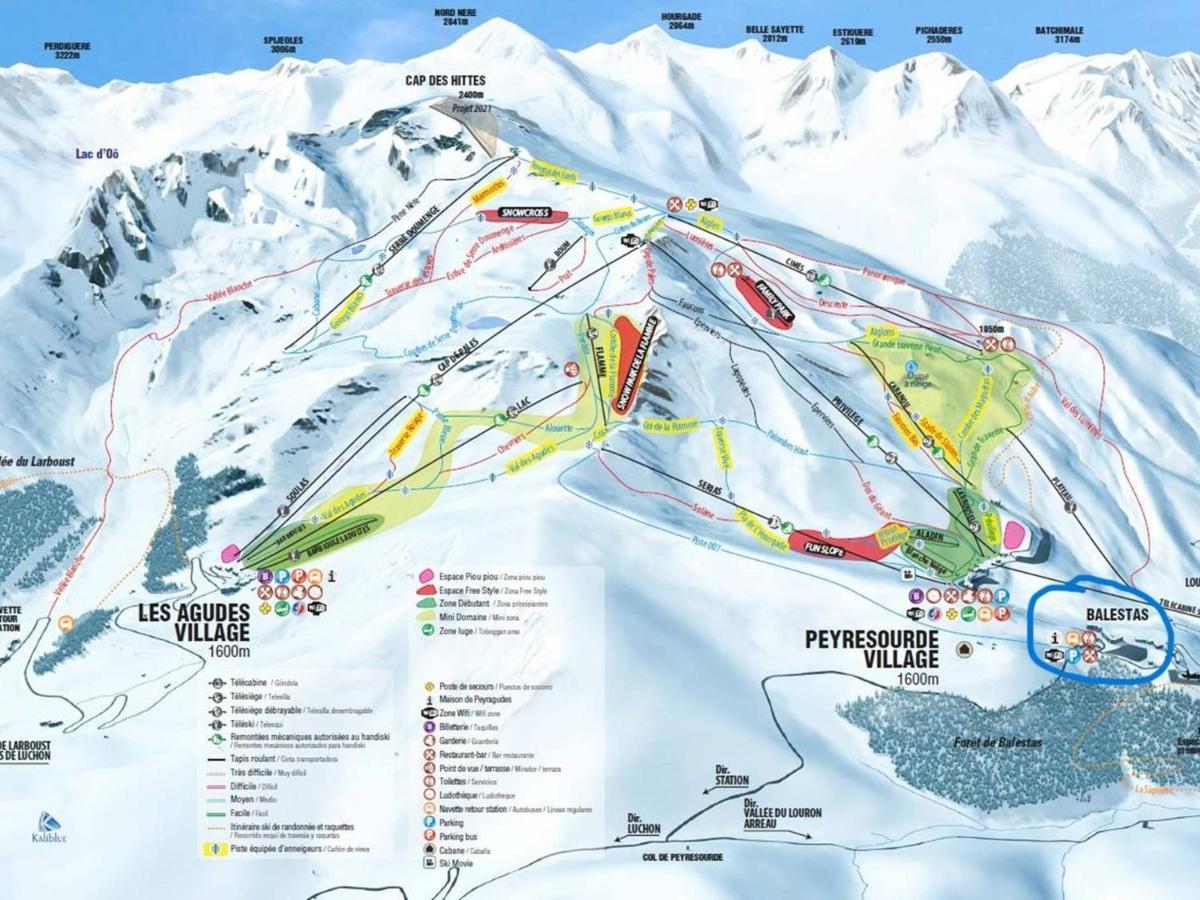 Charmant Appartement A Peyragudes Pour 6 Pers, Navette Aux Pistes, Parking Gratuit - Fr-1-695-2 Germ Extérieur photo